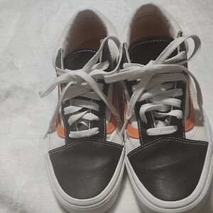Vans White and Orange Sneakers